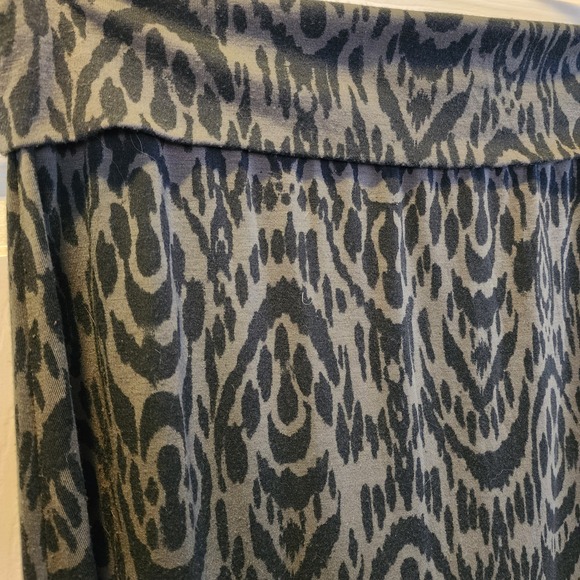 Vintage Y2K Mossimo Fold Over Waistband Maxi Skirt‎ Green Black Festival Boho - Picture 2 of 7